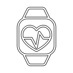 Smartwatch icon in line style