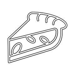 Pie icon in line style