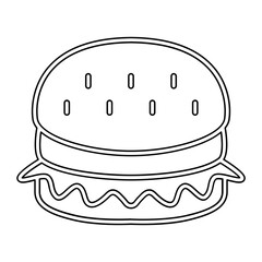 Burger icon in line style