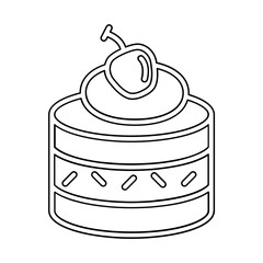 Pudding icon in line style