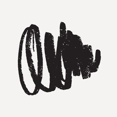 Abstract black brushstroke illustration vector