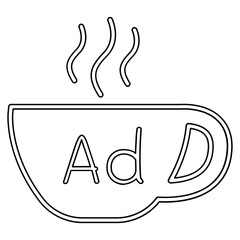 Advertising icon in line style