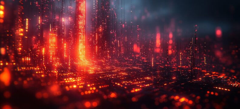 AI Chat Coding Software Developer Machine Learning JavaScript Night Office Laptop Programming Technology