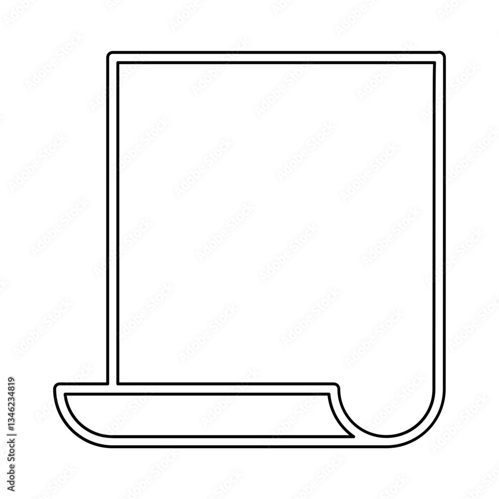 Poster paper icon in line style