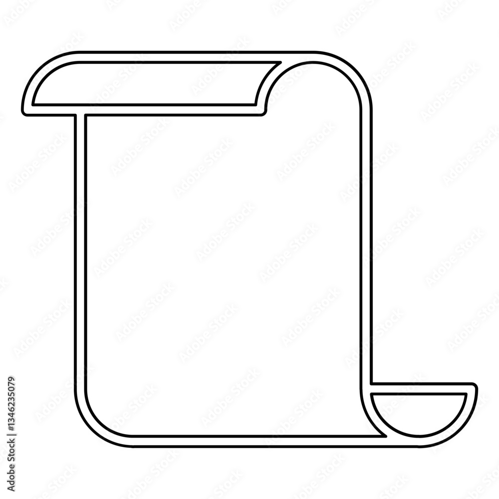 Poster paper icon in line style