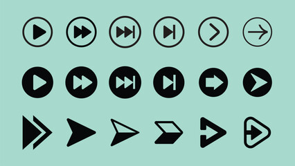 Diverse black arrow icon collection vector. Black arrow icon set vector. Set black arrow icon in various designs. Various black arrow icon vector collection.