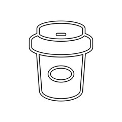 Hot coffee icon in line style