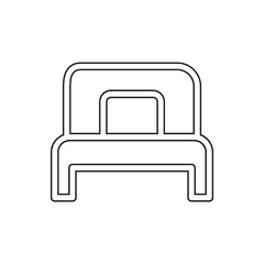 Single bed icon in line style
