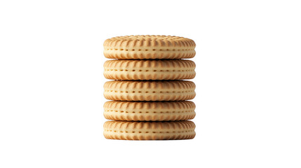 Delicious stack of homemade cookies on a blue and white checkered tablecloth delicious