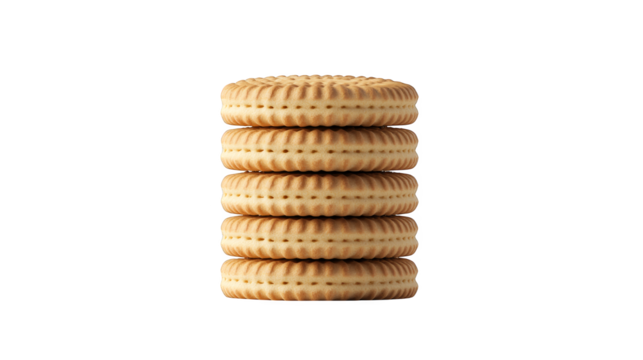 Delicious stack of homemade cookies on a blue and white checkered tablecloth delicious