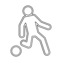 Football training icon in line style