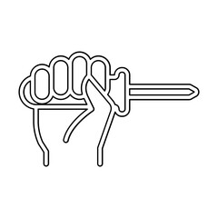 Screwdriver icon in line style