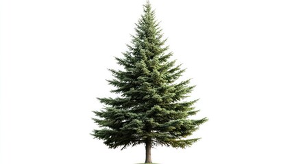 Isolated Fir Tree Against White Background. Possible Use Stock Photo