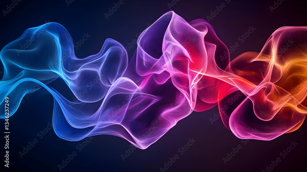 Poster abstract colorful glowing dots pattern design