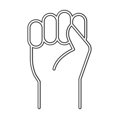 Fist icon in line style
