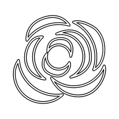 Rose icon in line style
