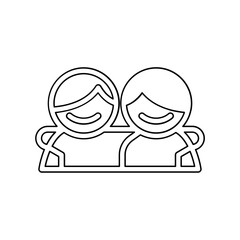 transgender icon in line style