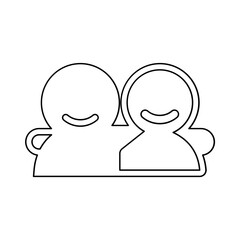 Friendship icon in line style