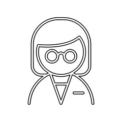 Teacher icon in line style