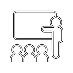 Studying icon in line style