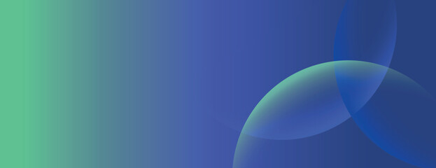 Abstract background with a gradient style, featuring blue and green colors. The background has a smooth, flowing texture with overlapping circles. Minimal abstract circles vector gradient background