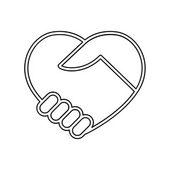 Friendship icon in line style