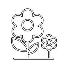 Flower icon in line style