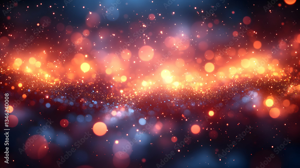 Poster abstract colorful glowing bokeh background