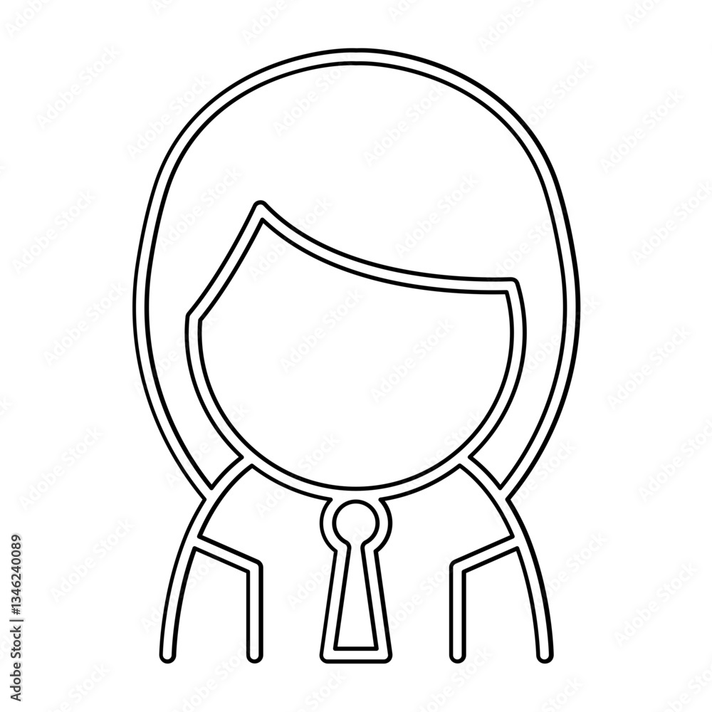 Poster student icon in line style