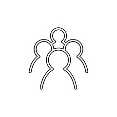 People icon in line style