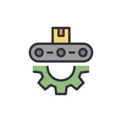 Automation colored icons, minimalist vector illustration ,simple transparent graphic element .Isolated on white background