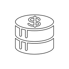 Money icon in line style