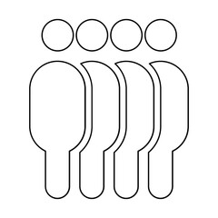 People icon in line style