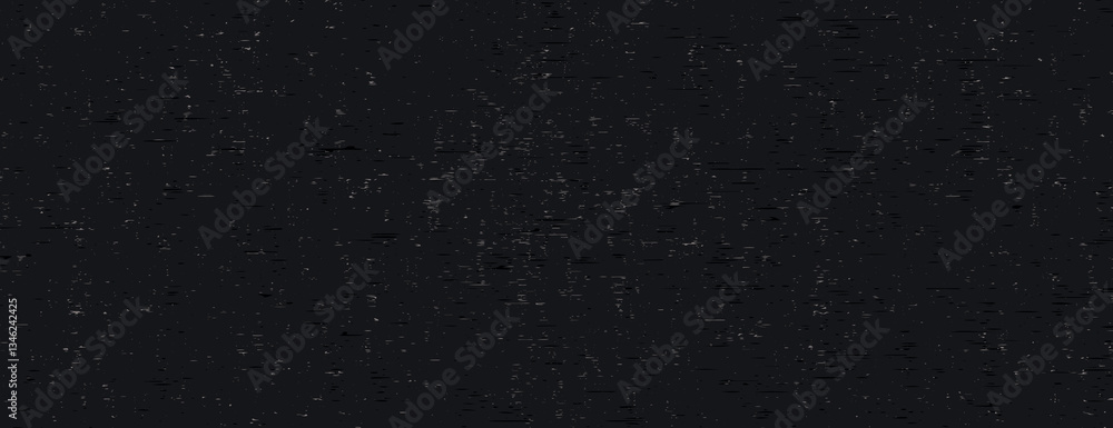 Poster dark black background with a black, textured, grainy style. the background features a subtle, speckl