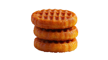 Stack of three delicious donuts on a plate delicious