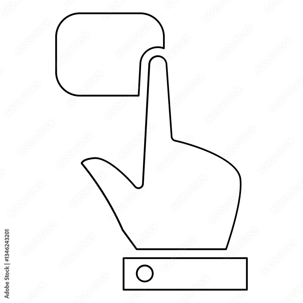 Poster cursor icon in line style