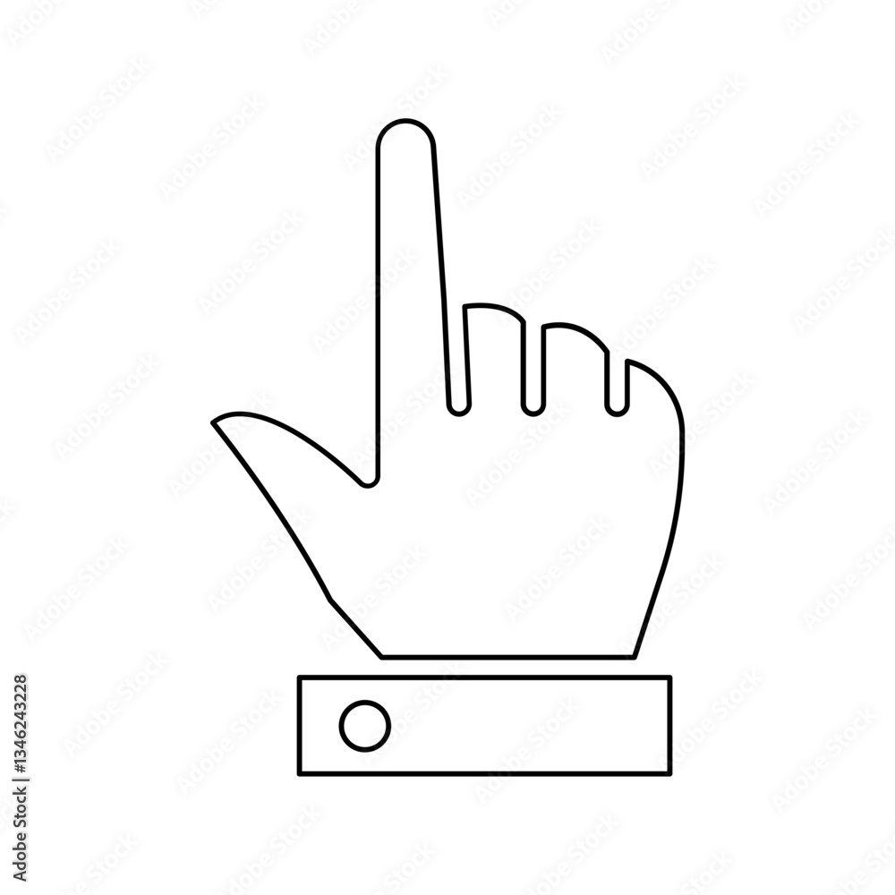 Poster cursor icon in line style