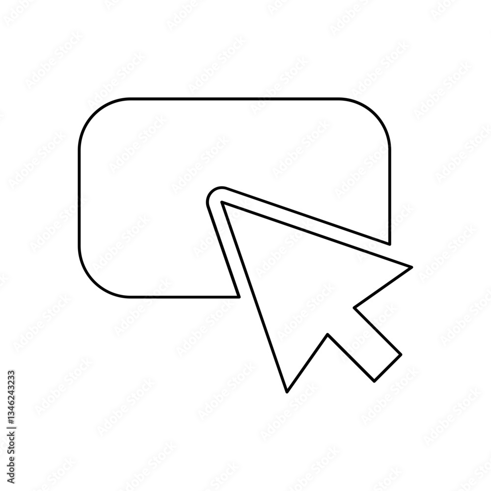 Poster cursor icon in line style