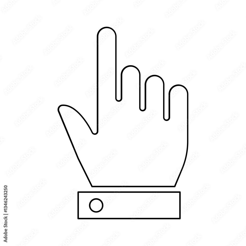 Poster cursor icon in line style