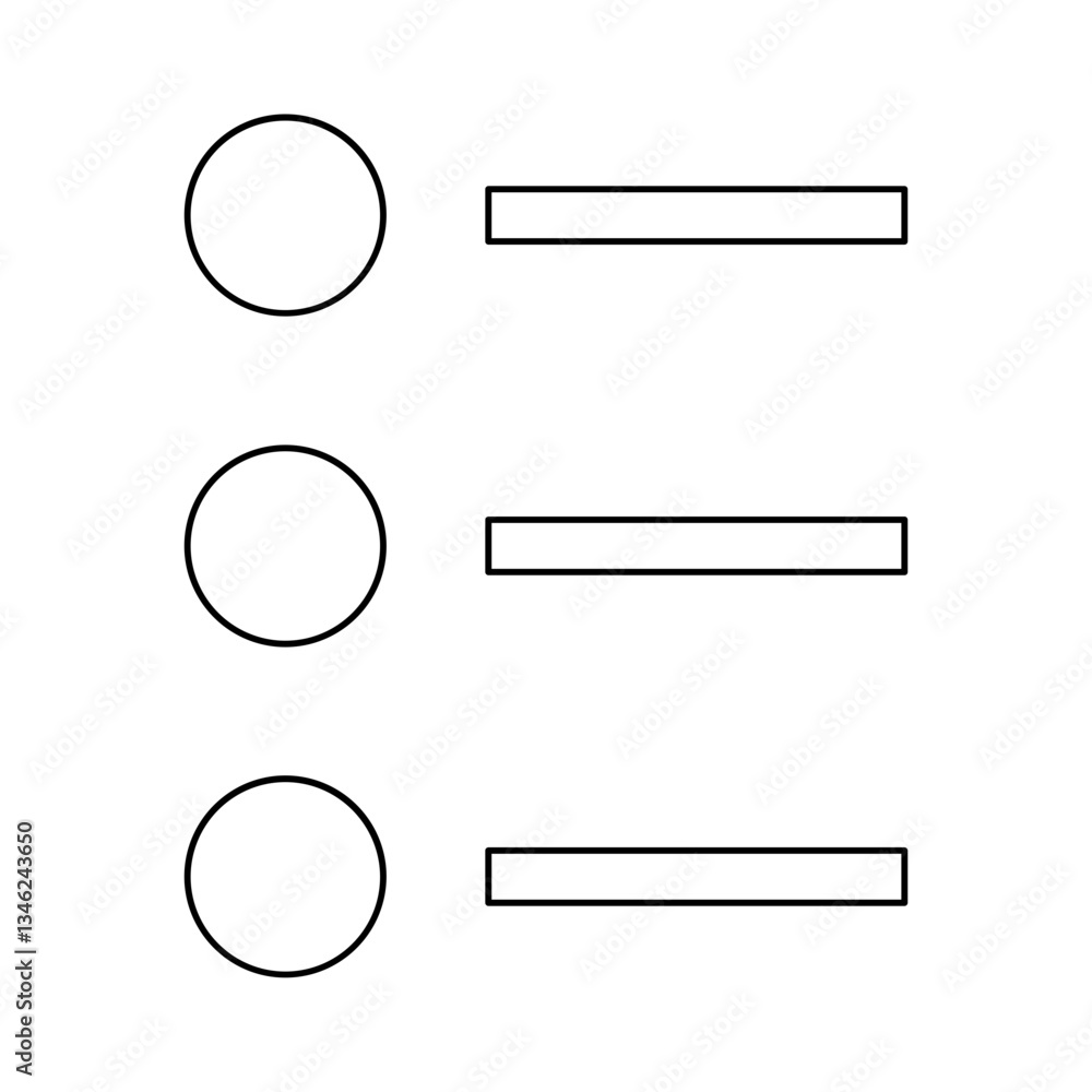 Poster bullet icon in line style