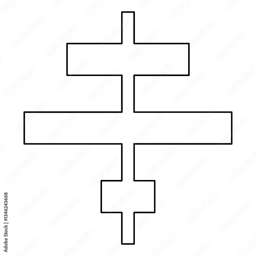 Poster center alignment icon in line style