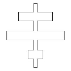 Obraz premium Center alignment icon in line style