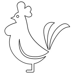 Chicken icon in line style