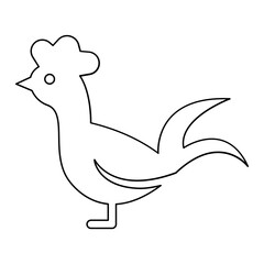 Chicken icon in line style