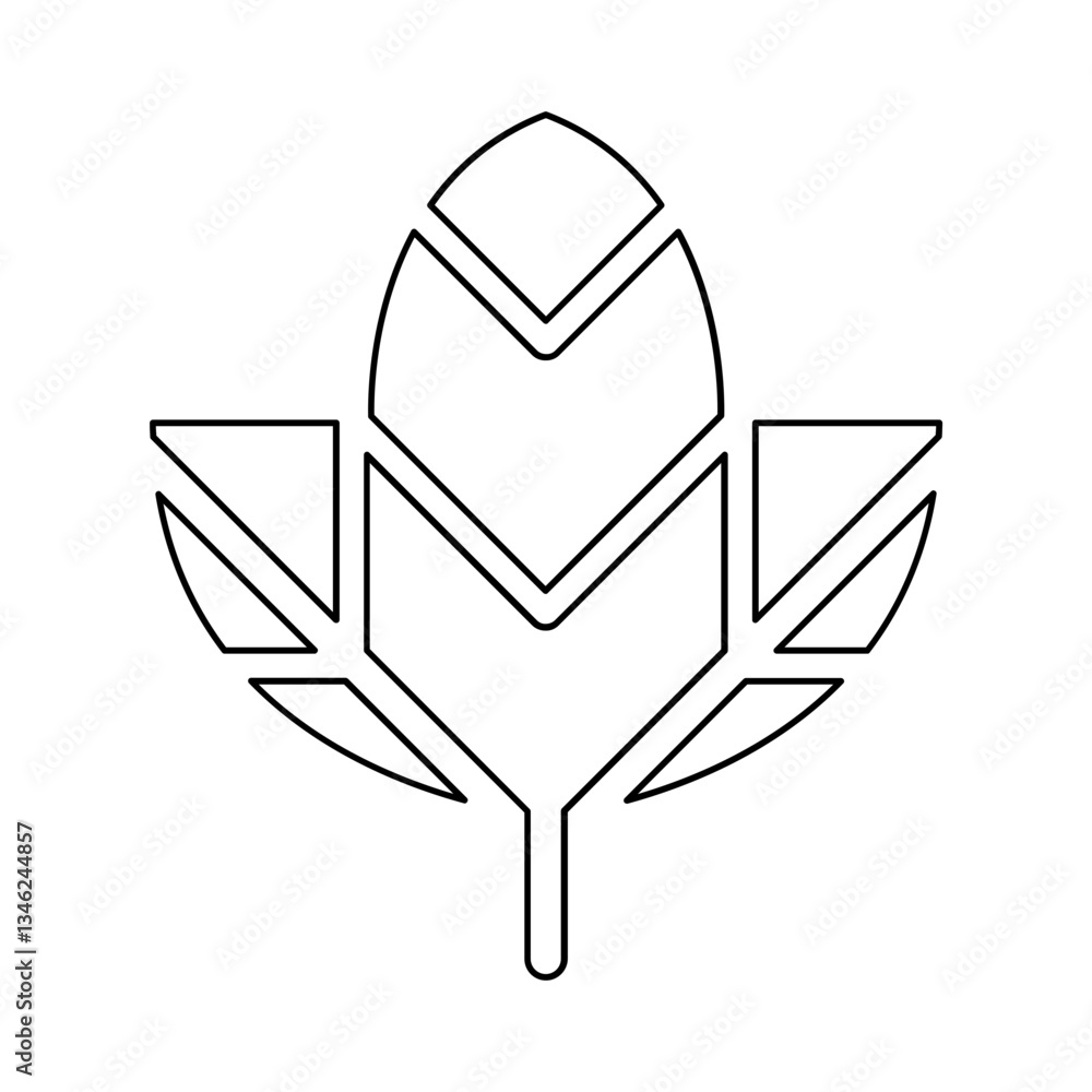 Poster tree icon in line style