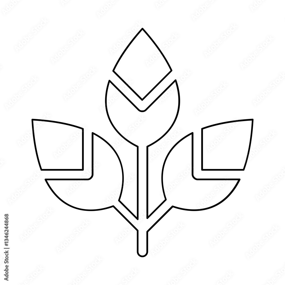 Poster tree icon in line style
