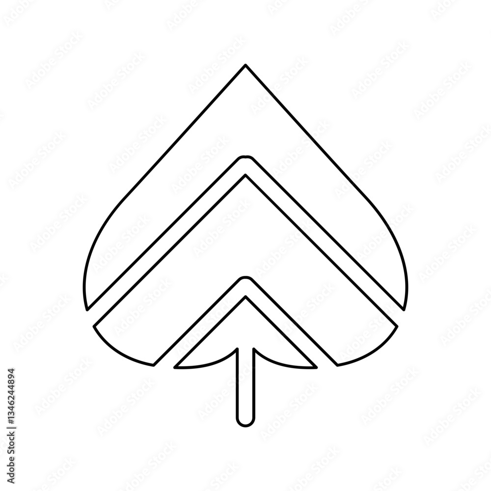 Poster tree icon in line style