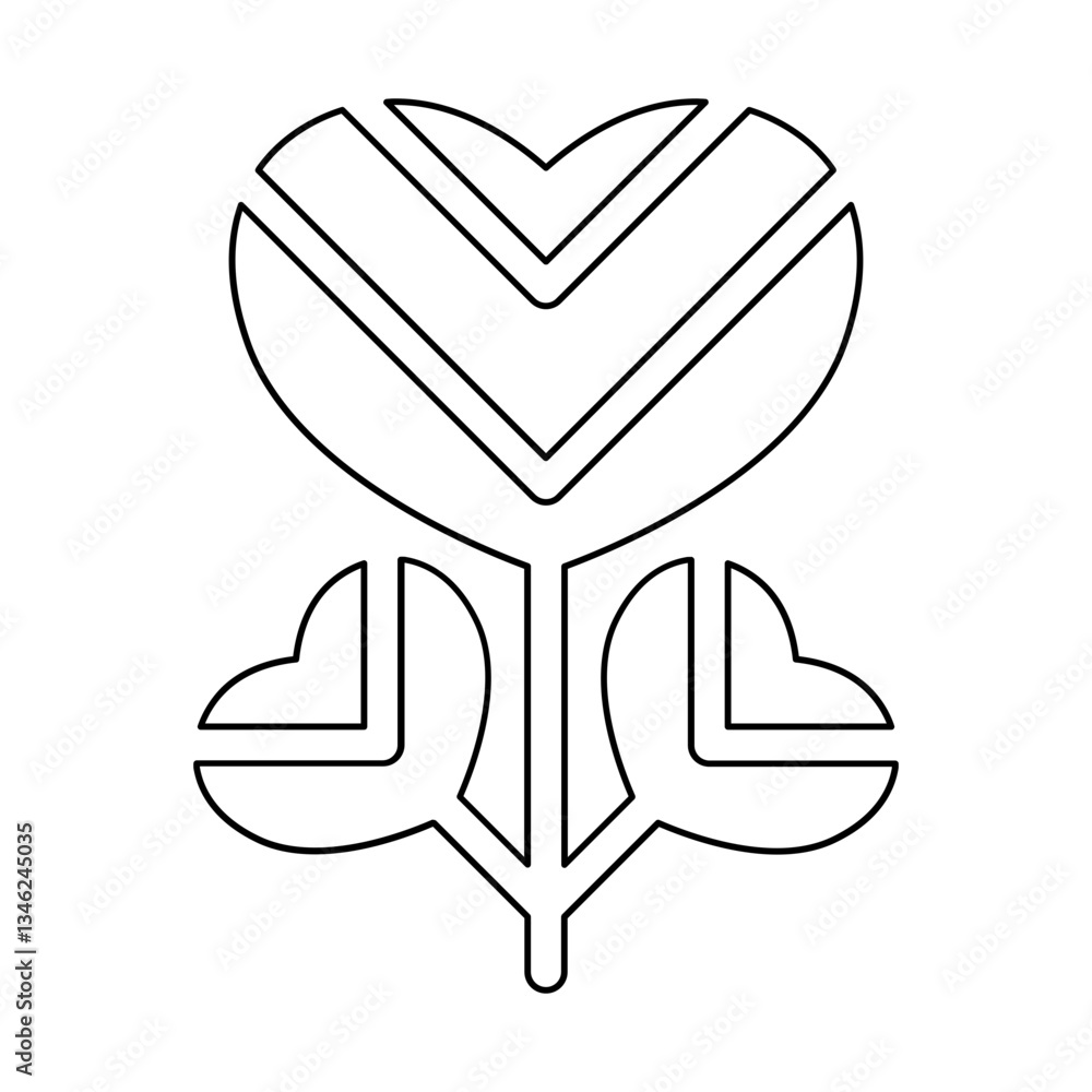 Poster tree icon in line style