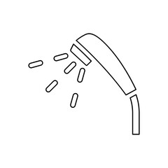 Shower icon in line style