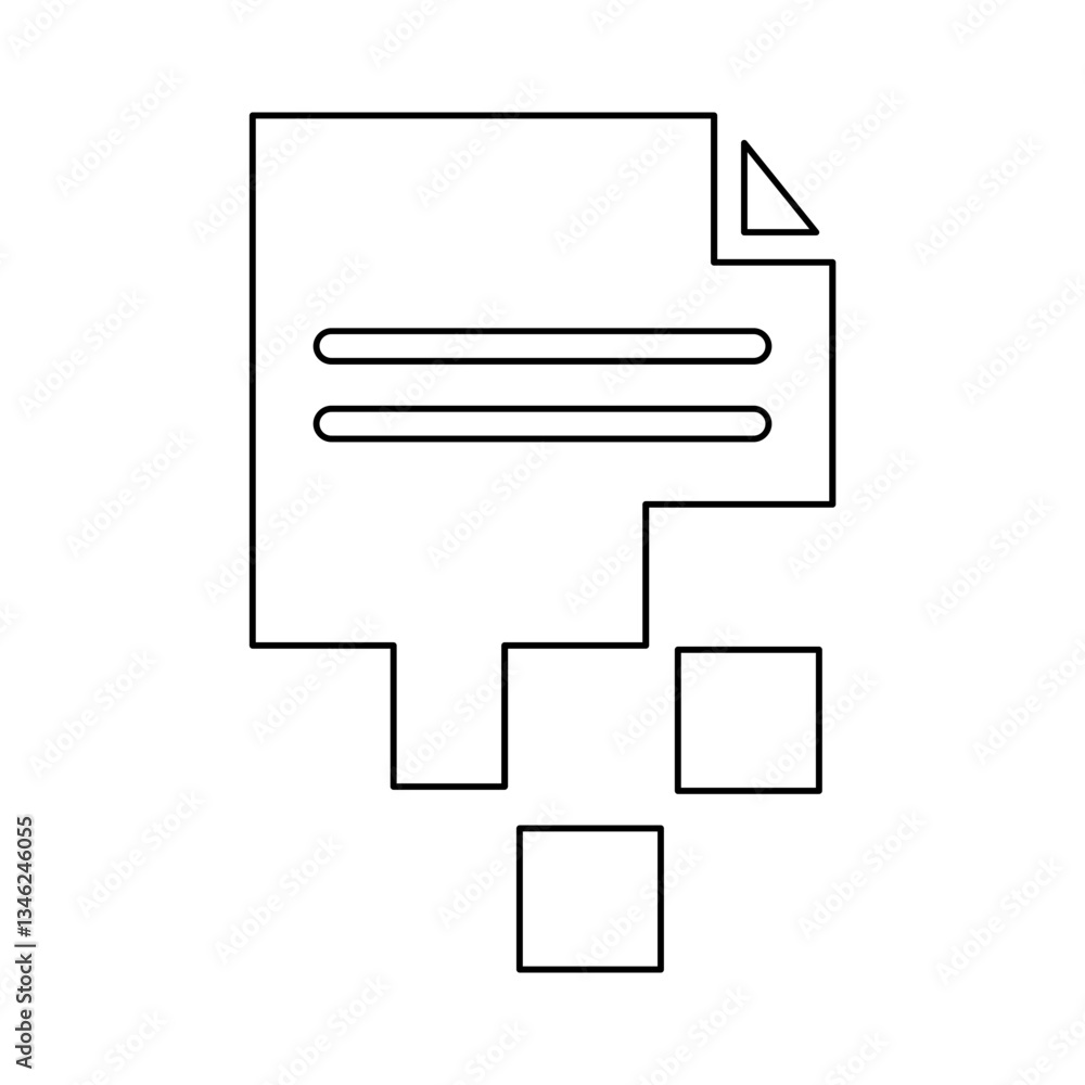 Poster delete file icon in line style